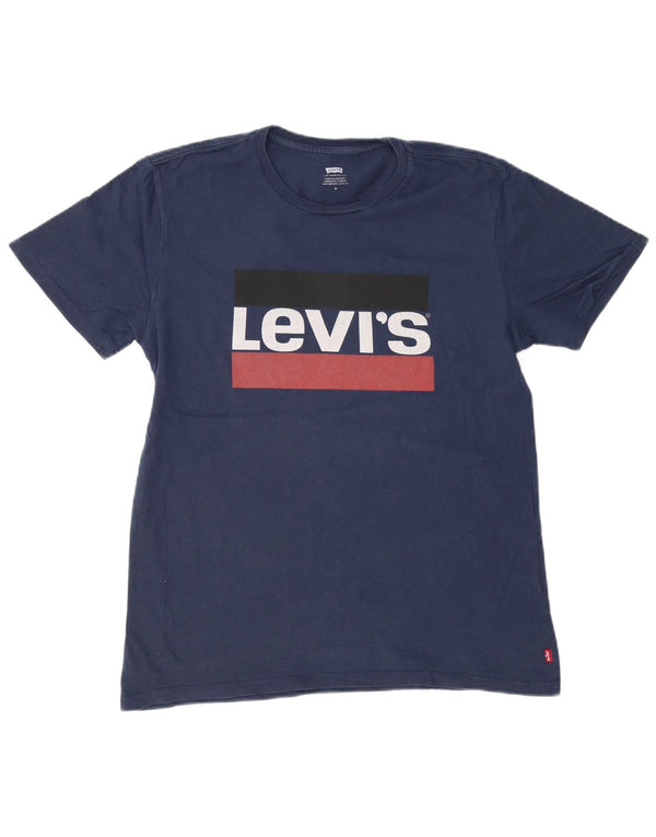 LEVI'S Camiseta gráfica para hombre Top Medium Azul marino