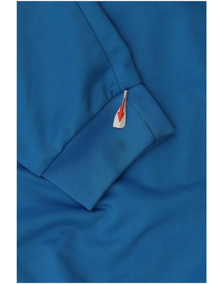 Adidas Hombre Gráfico Chándal Top Chaqueta Pequeño Azul Colorblock Poliéster
