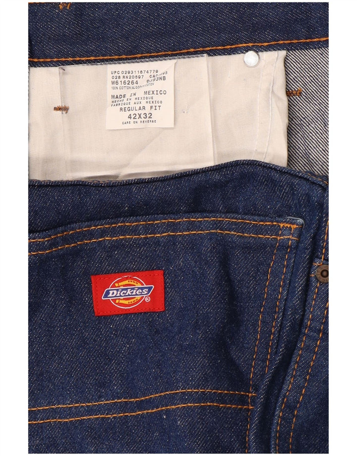 DICKIES Vaqueros rectos de corte regular para hombre W42 L34 Algodón azul