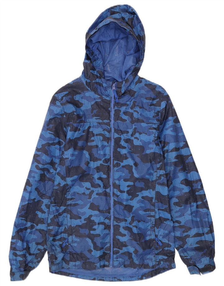 Mountain Warehouse Chubasquero para niño 12-13 años Poliéster de camuflaje azul