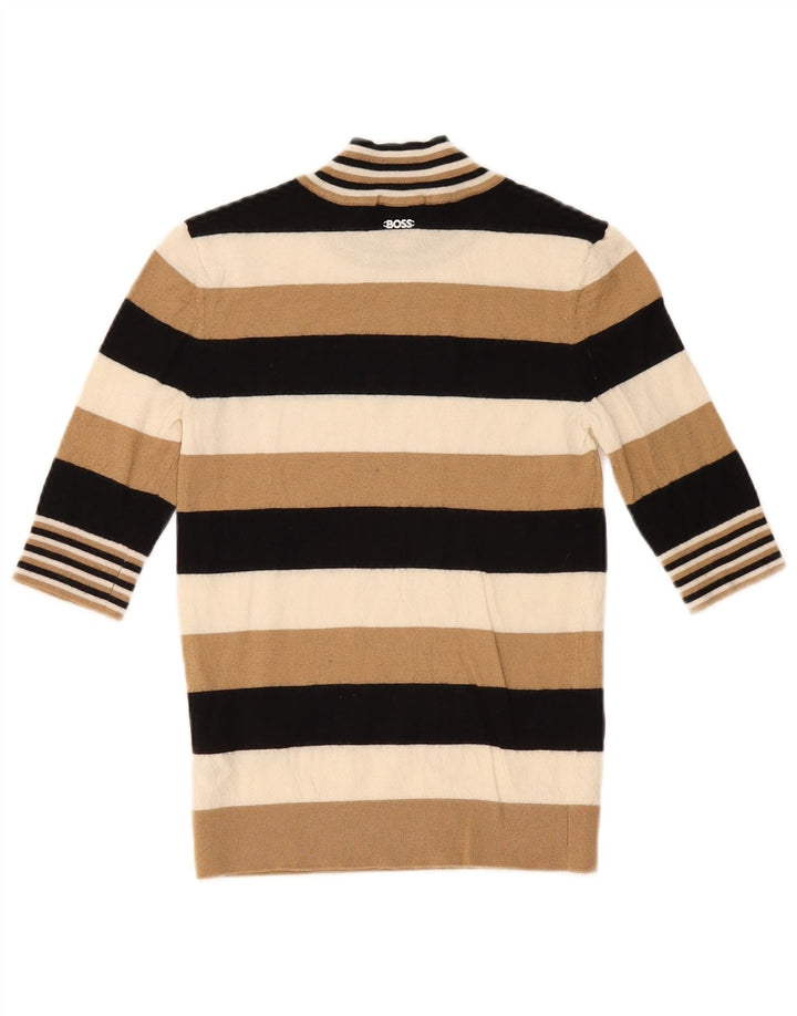 Hugo Boss Jersey con cuello alto para mujer, talla 10, multicolor