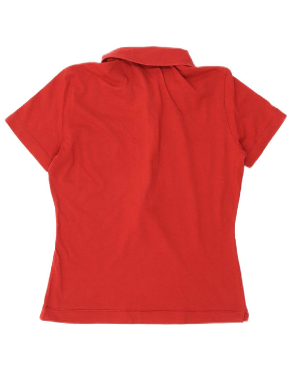 Sergio Tacchini Polo para mujer UK 44 Medium Borgoña