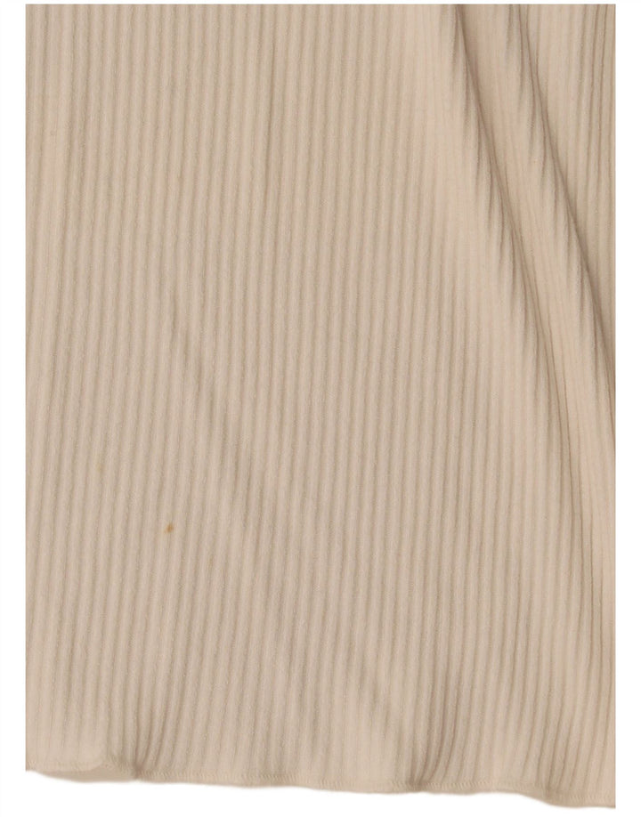 Zara Mujer Top Manga Larga UK 8 Small Blanco