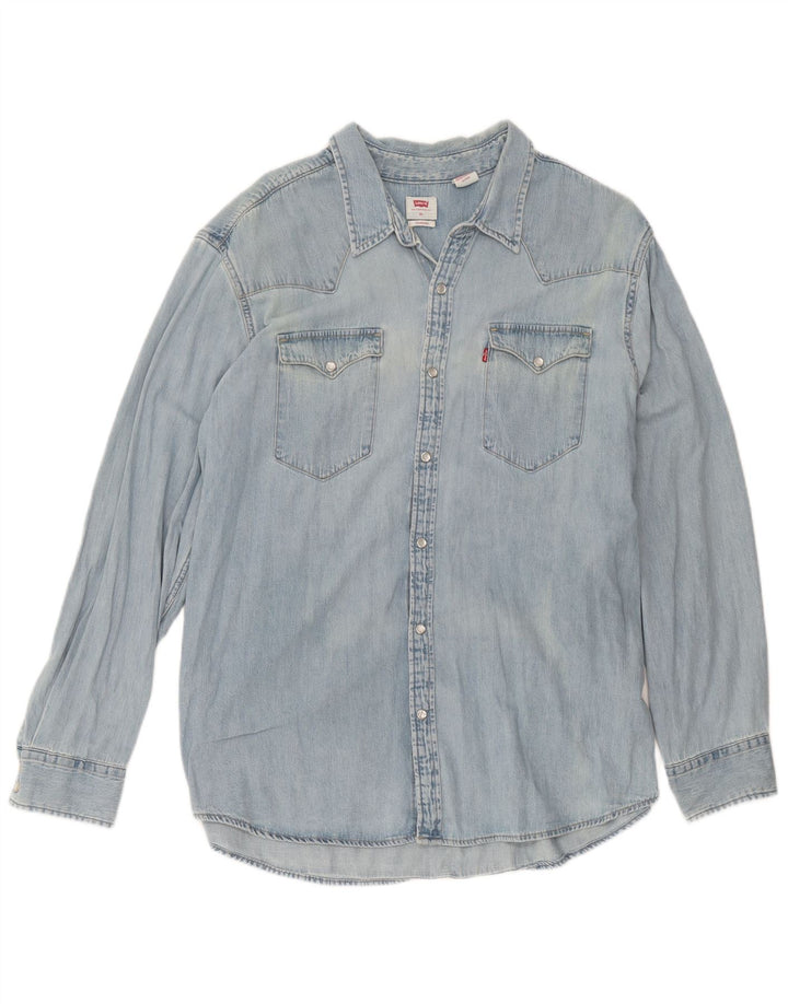 Levi's Camisa Vaquera Alta Para Hombre XL Algodón Azul