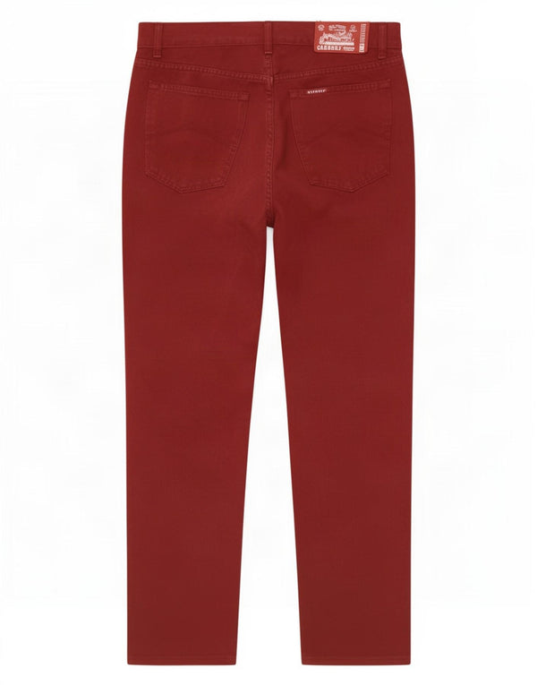 Carrera Mens 700 Jeans Rectos W33 L30 Algodón Granate