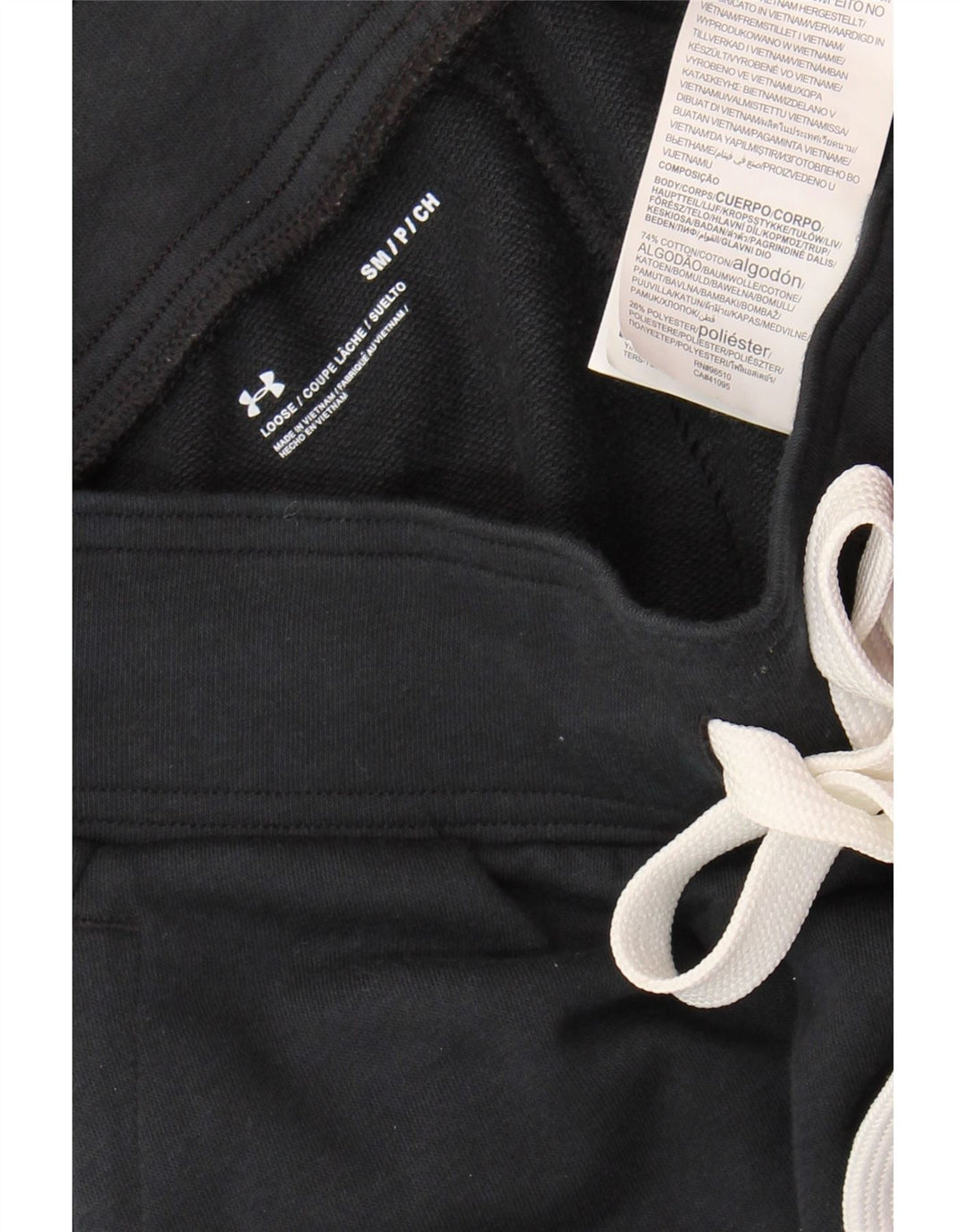 UNDER ARMOUR Pantalones de chándal para mujer Joggers UK 10 Small Black Cotton