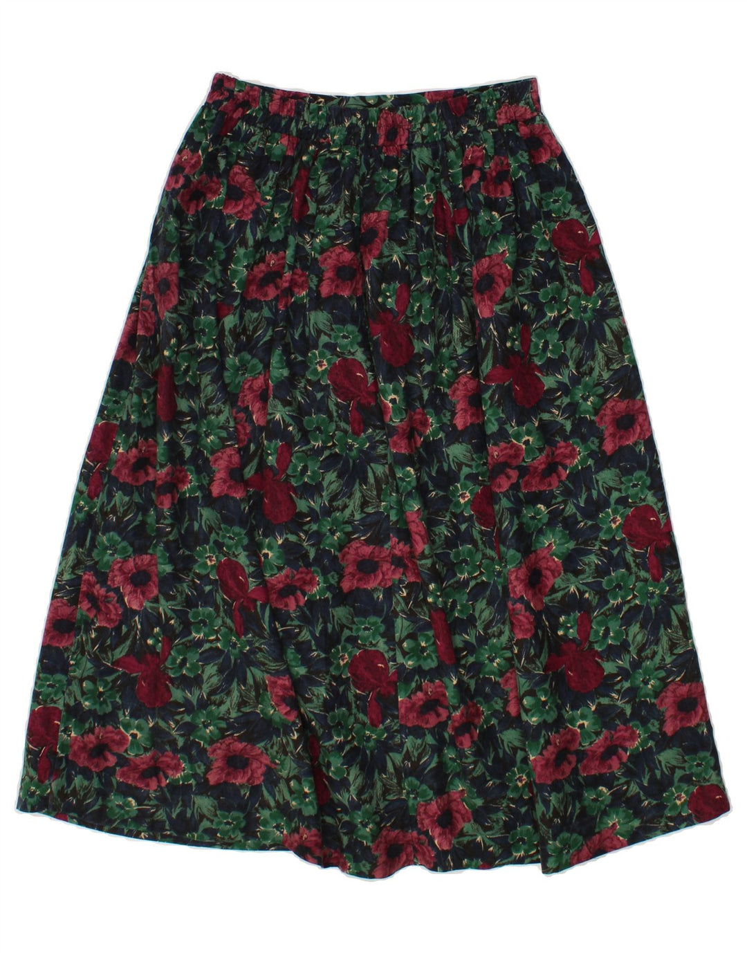 ST. BERNARD Womens Pleated Skirt UK 12 Medium W30 Multicoloured Floral Vintage St. Bernard and Second-Hand St. Bernard from Messina Hembry 