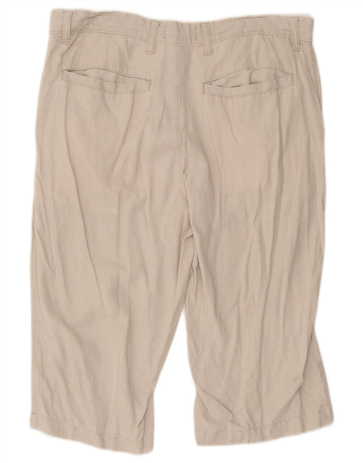 Marks & Spencer Bermudas regulares para hombre W34 Large Beige Linen