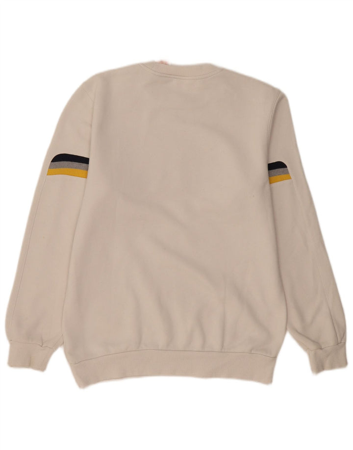 Adidas - Sudadera gráfica para mujer, talla 14, algodón blanco mediano