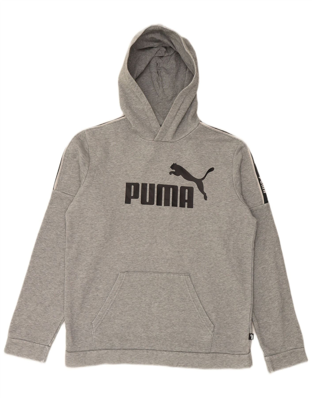 PUMA Sudadera con capucha gráfica para niños 15-16 años Algodón gris