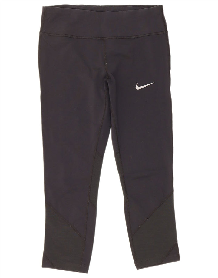 Nike - Leggings capri Dri Fit para mujer, talla M, nailon negro