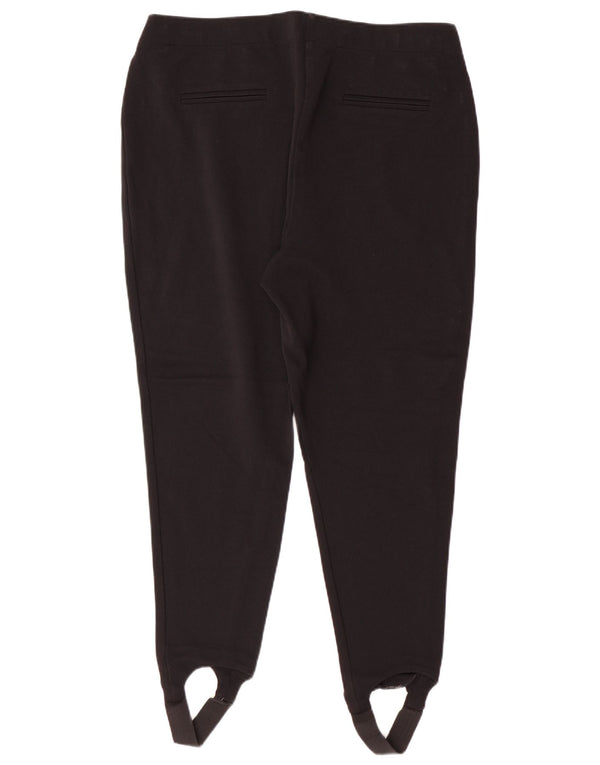 MARKS & SPENCER Pantalones con estribo para mujer UK 20 2XL W34 L28 Poliamida negra