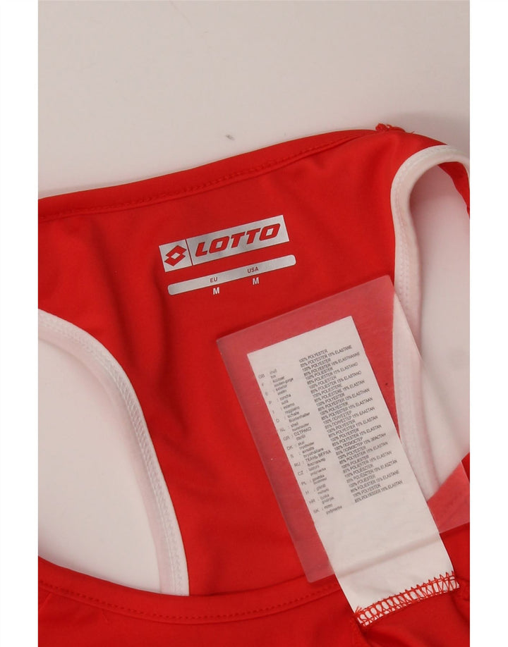 Vestido de tenis Lotto para mujer UK 42 Poliéster rojo mediano