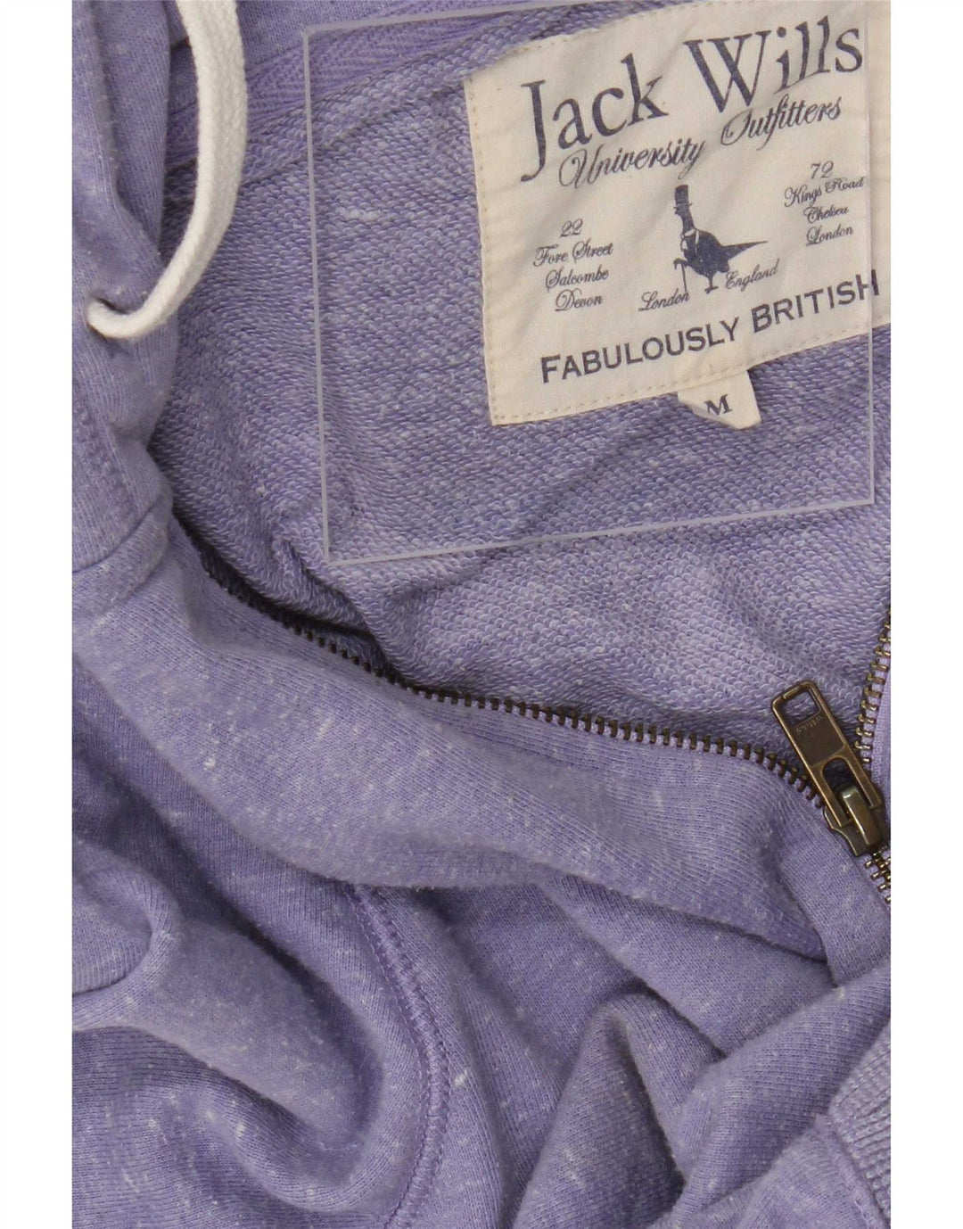 Jack Wills Suéter con capucha y cremallera gráfica para hombre Poliéster moteado en color morado medio