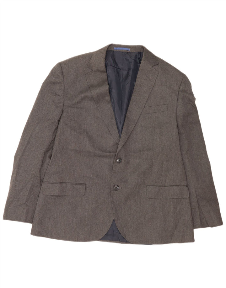 Marks & Spencer Chaqueta tipo blazer de 2 botones para hombre IT 42 XL Poliéster gris