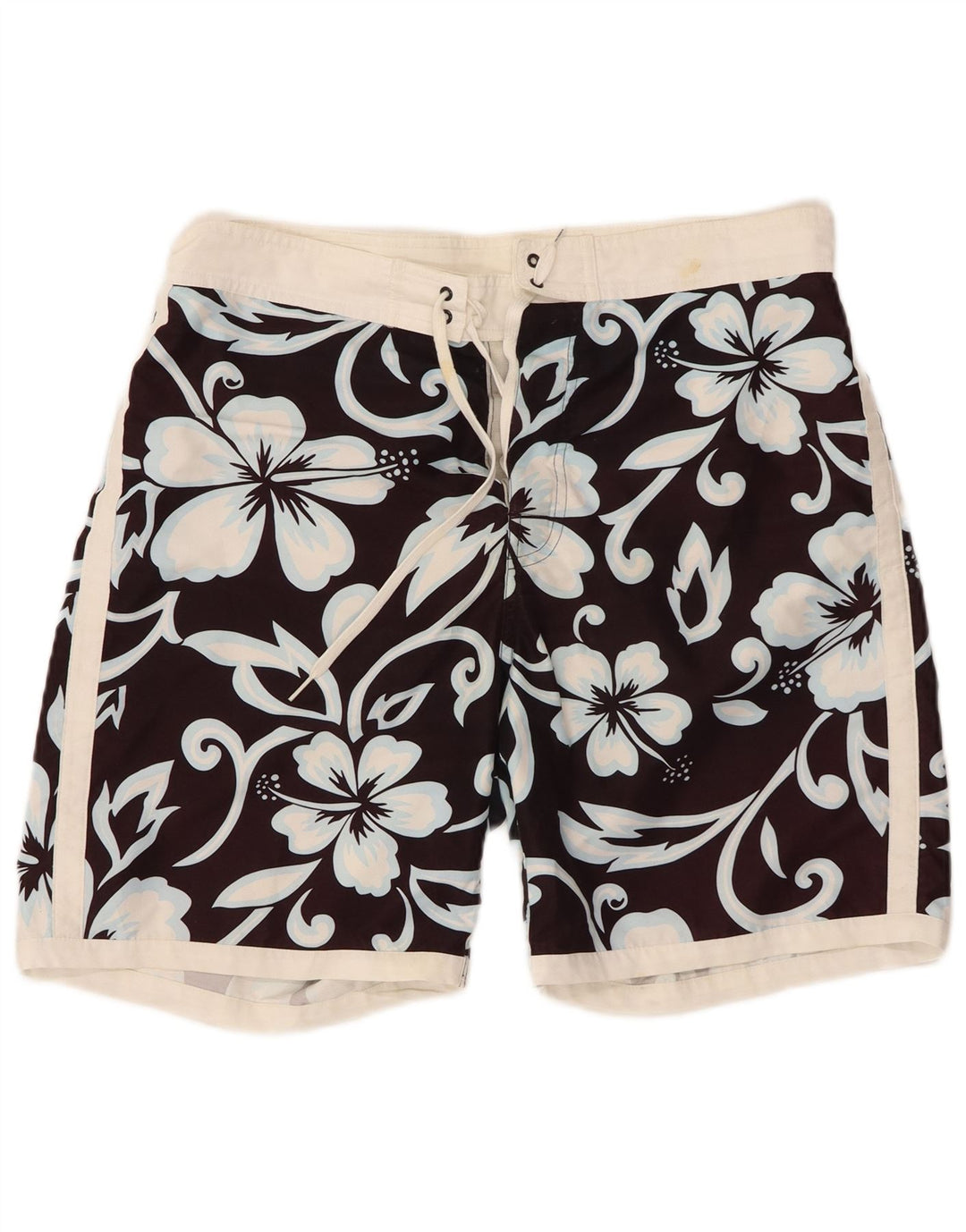 SUNDEK Bañador para hombre, talla grande, poliéster floral negro