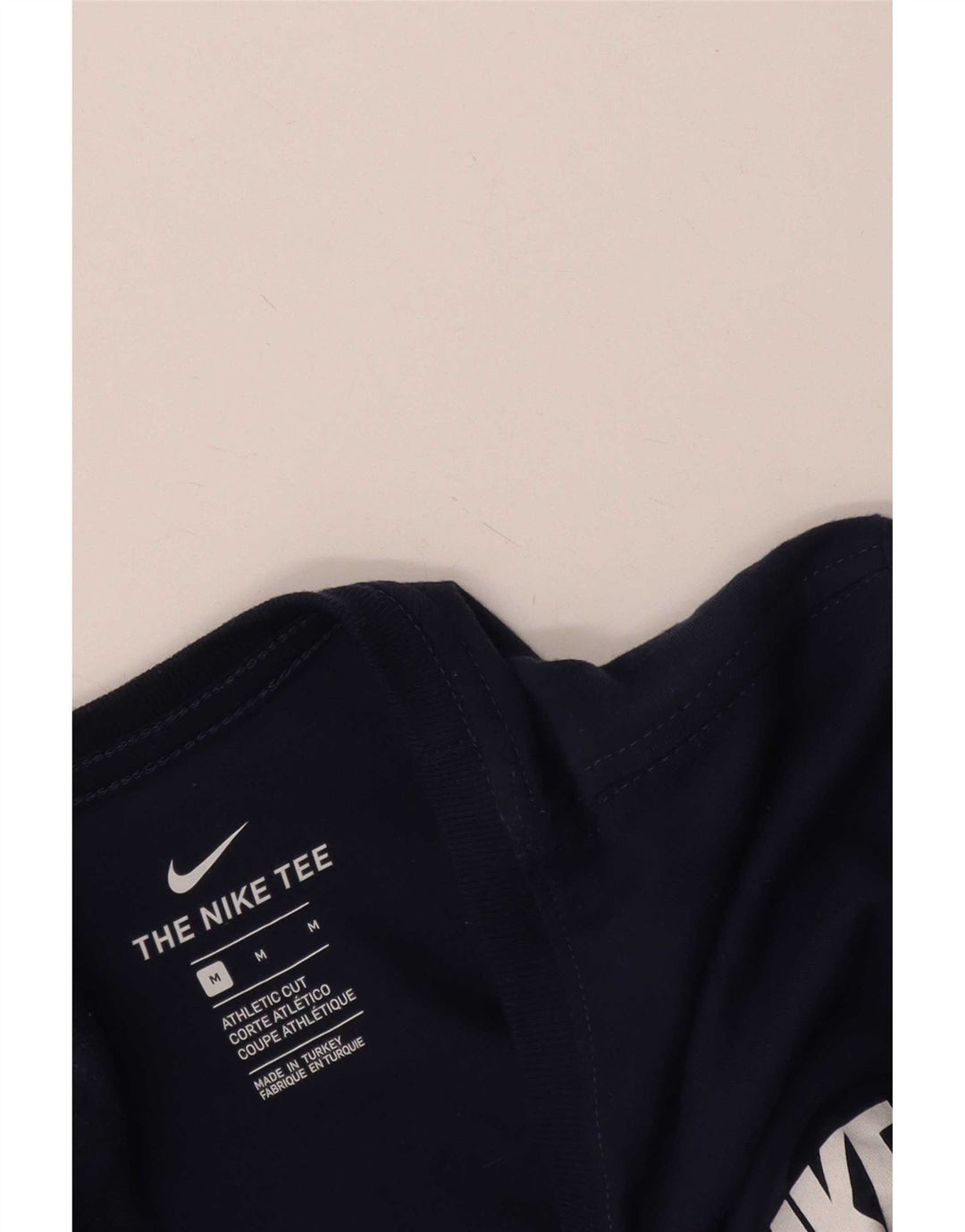 Nike Camiseta con gráfico de corte atlético para hombre, talla mediana, azul marino