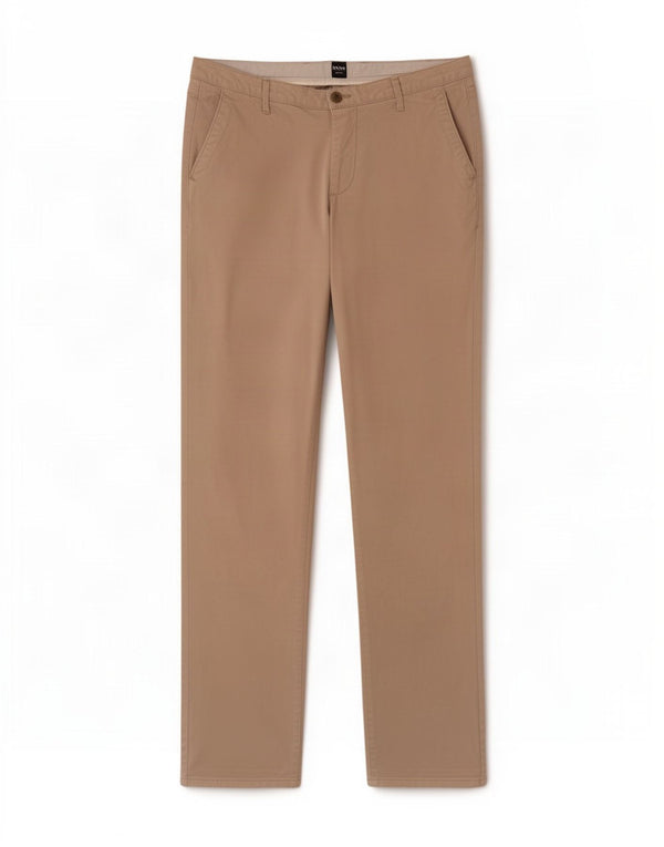 Hugo Boss Mens Slim Chino Trousers W32 L33 Beige Cotton