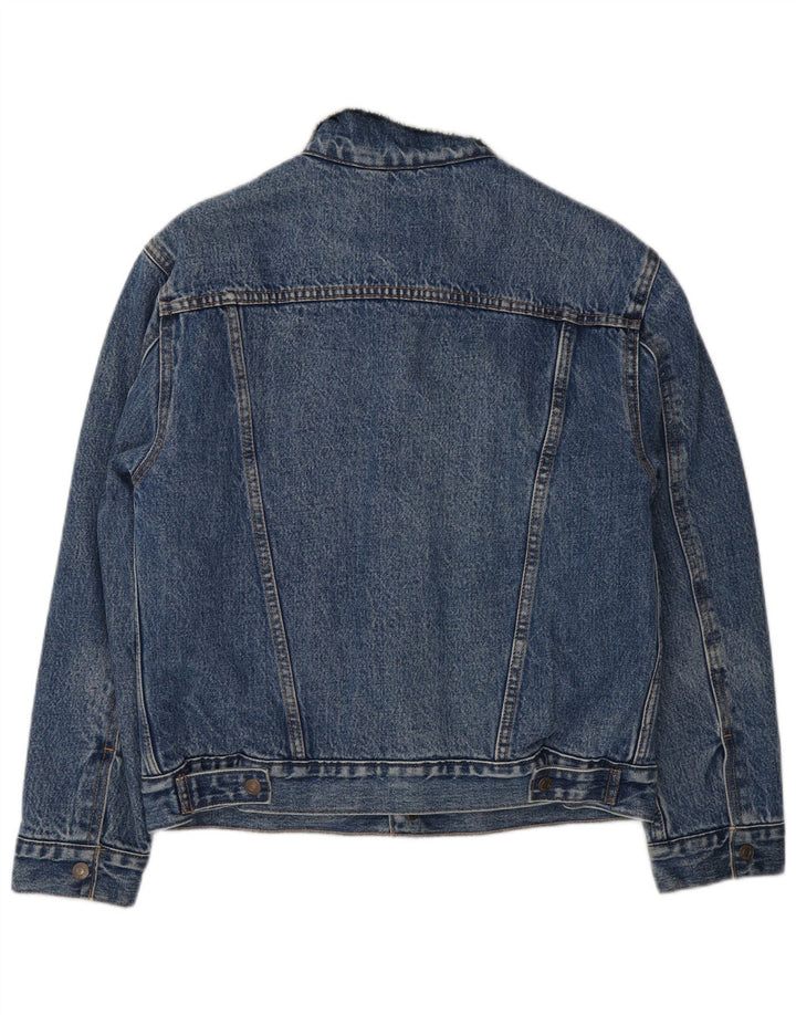 Levi's Chaqueta vaquera Sherpa para hombre Reino Unido 36 Algodón azul pequeño