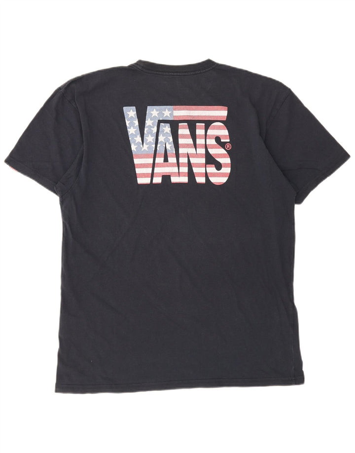 Vans - Camiseta gráfica para hombre, talla grande, algodón azul marino