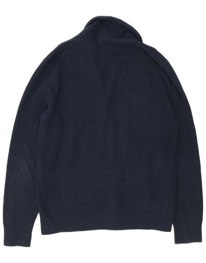 MARKS & SPENCER Suéter tipo cárdigan para hombre Grande Azul marino Algodón