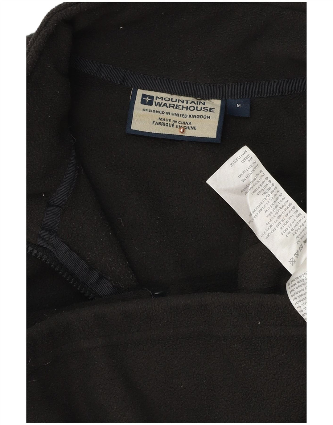 MOUNTAIN WAREHOUSE Chaqueta polar para hombre UK 38 Mediana Negro Poliéster
