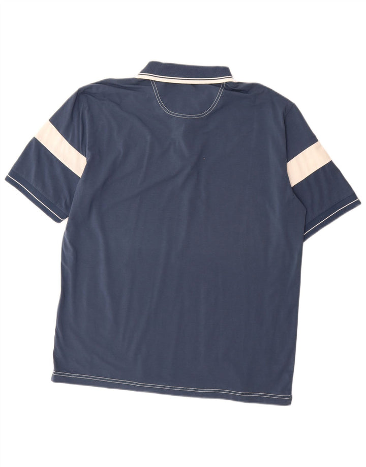 EMPORIO ARMANI Polo para hombre 3XL Algodón color block azul