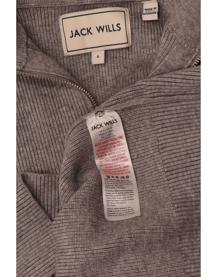 Jack Wills Jersey De Cuello Con Cremallera Para Hombre Pequeño Gris Viscosa