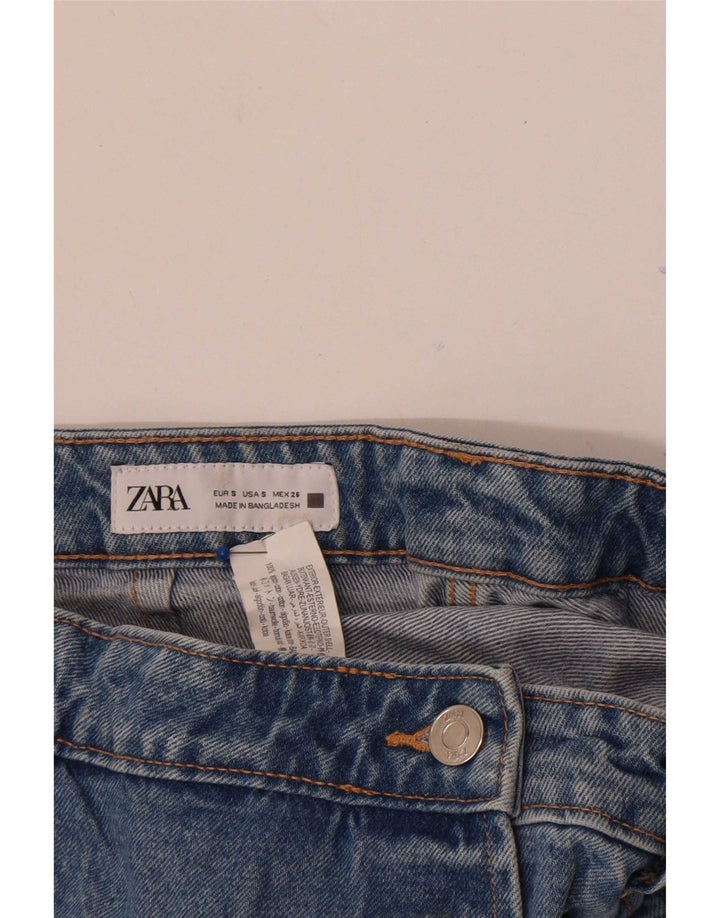 Zara Mujer Shorts Vaqueros Small W26 Algodón Azul