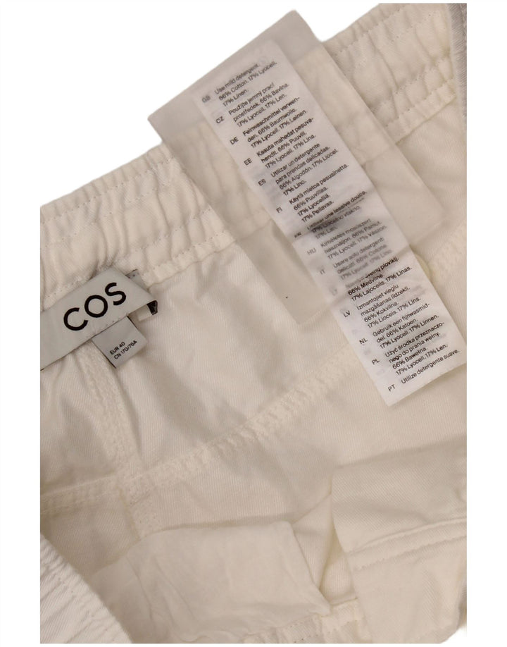 Pantalón Chino Recto Cos Mujer Algodón Blanco Medio