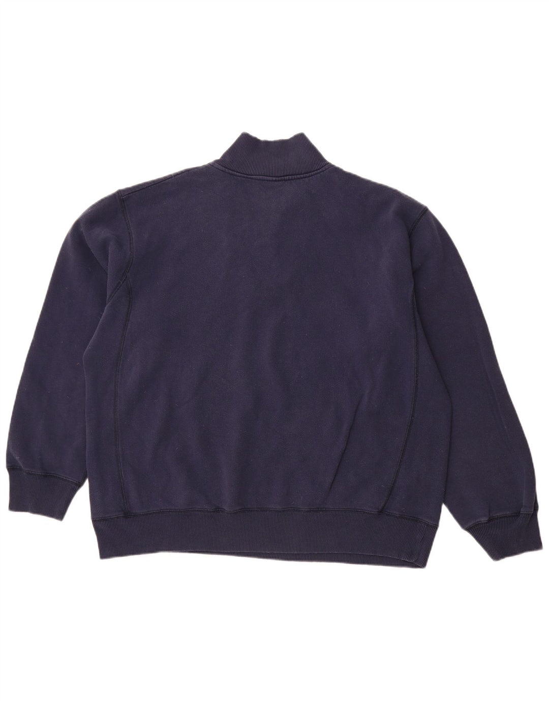 NIKE Sudadera con cremallera y cuello para hombre, talla 45/47, XL, algodón azul marino