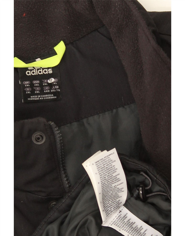 Adidas Chaqueta cortavientos para hombre UK 44 2XL Algodón negro