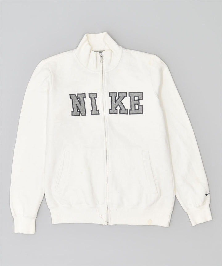 NIKE - Chaqueta de chándal para mujer, talla 40, algodón blanco mediano