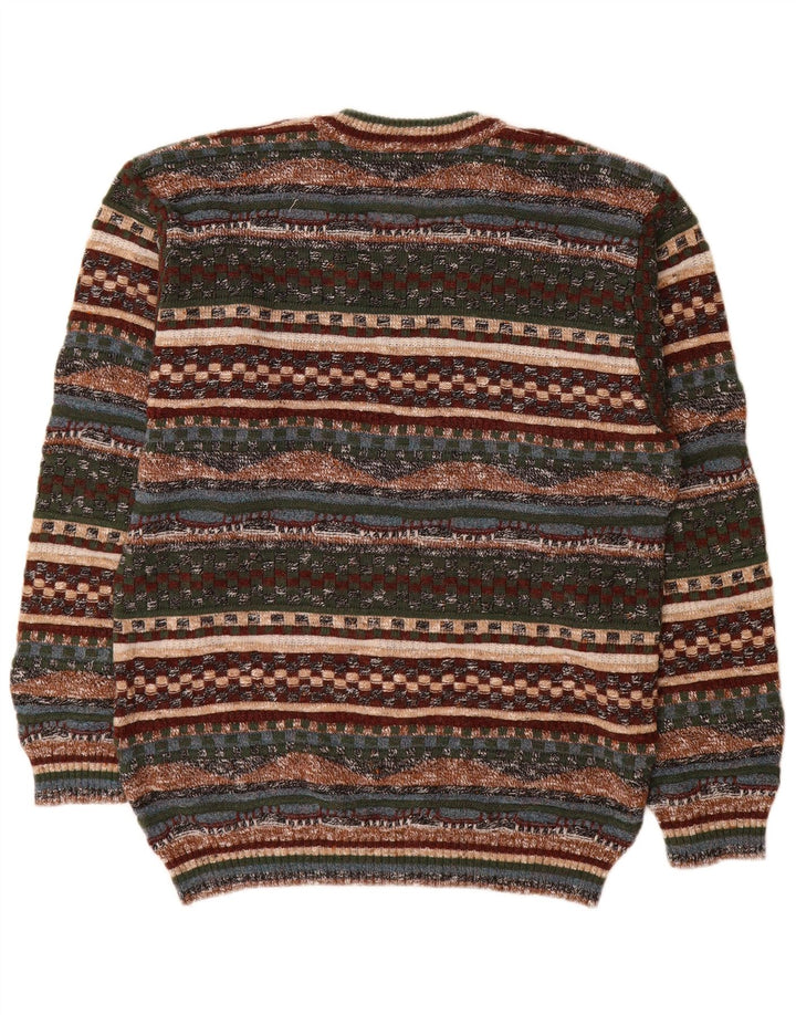 GARDEUR Jersey con Cuello en V para Hombre Jersey Mediano Multicolor Geométrico