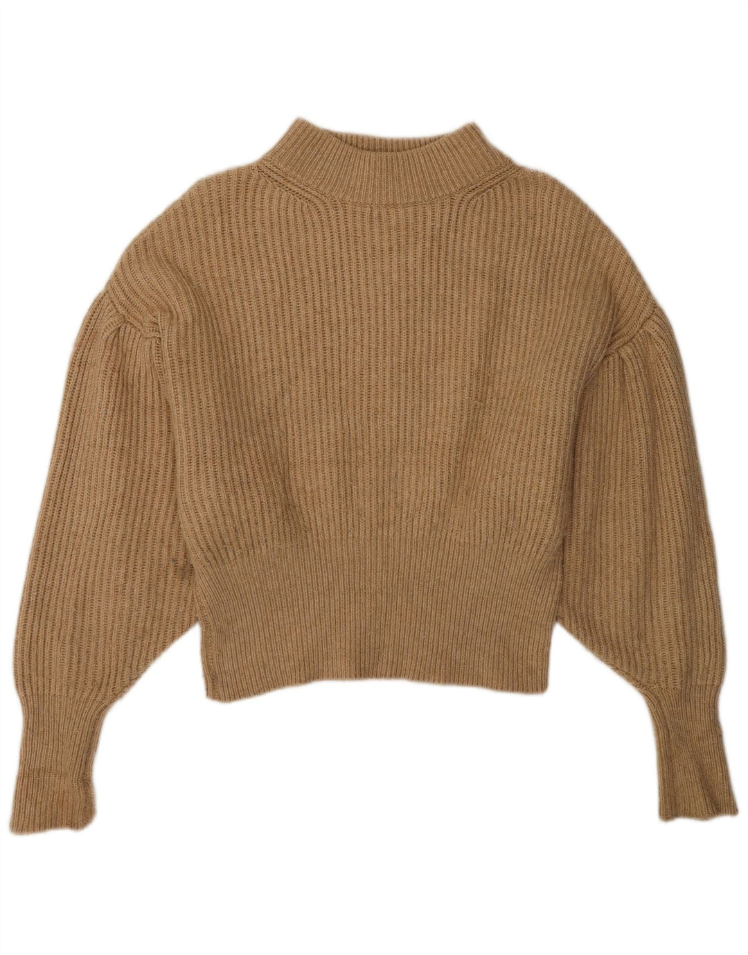 Zara Mujer Oversize Cuello Redondo Jersey Jersey UK 10 Small Marrón