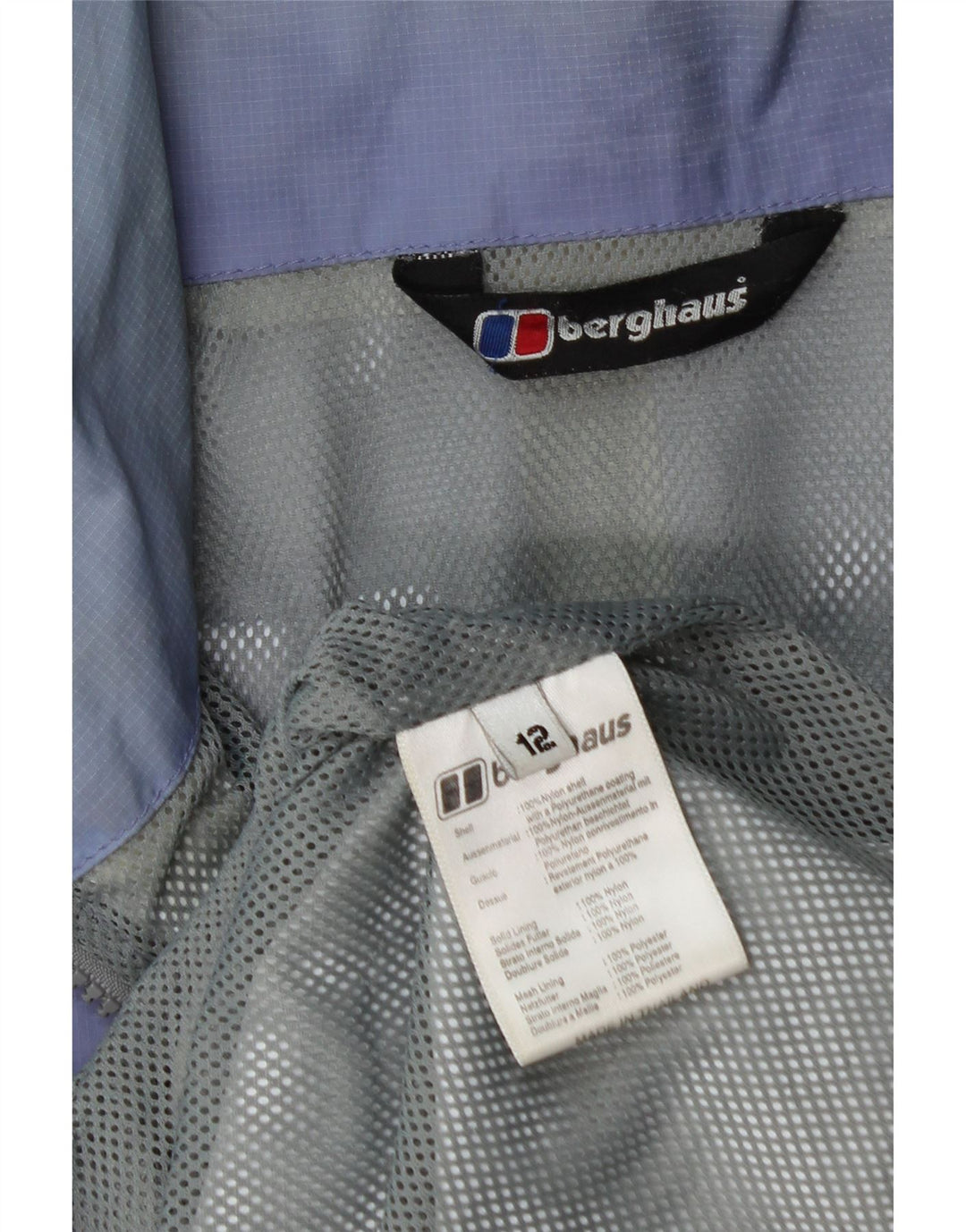 Berghaus Chaqueta impermeable con capucha de gran tamaño para mujer UK 42 Medium Purple Nylon