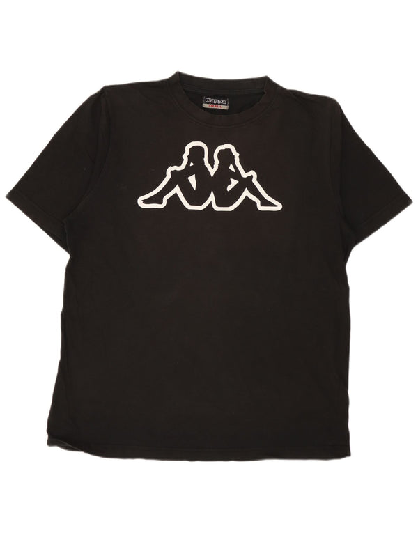 KAPPA Camiseta gráfica para hombre Top Small Black Cotton