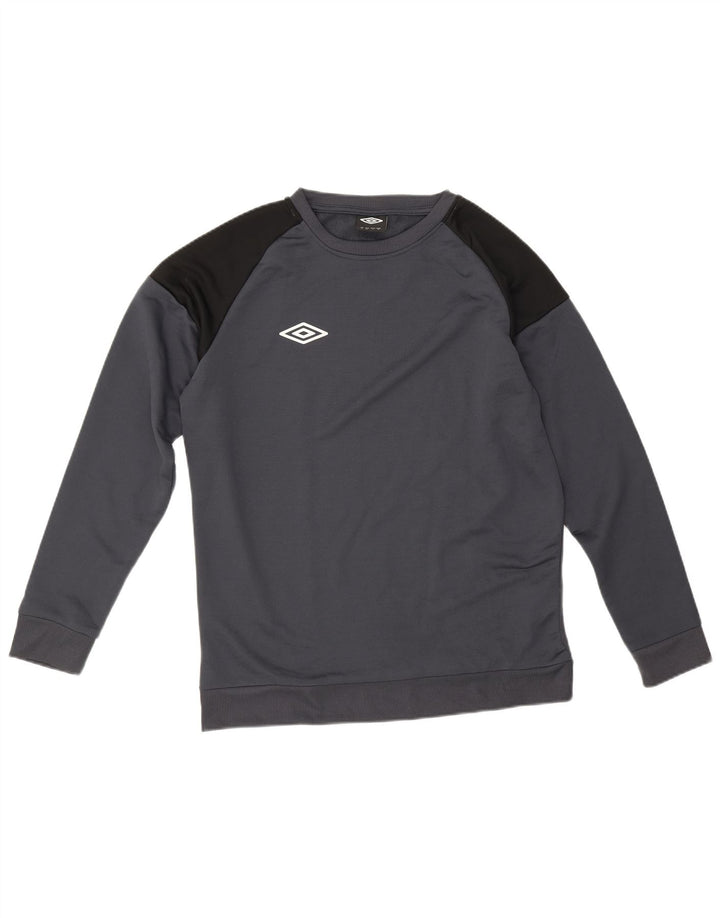 Umbro Hombre Sudadera Jumper Gris Medio Colorblock Poliéster