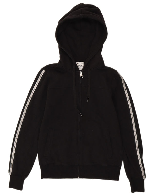 Champion Sudadera con capucha y cremallera gráfica para mujer Reino Unido 10 Small Algodón negro