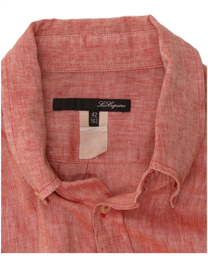 Camisa Les Copains Hombre Talla 42 16 1/2 Grande Rojo
