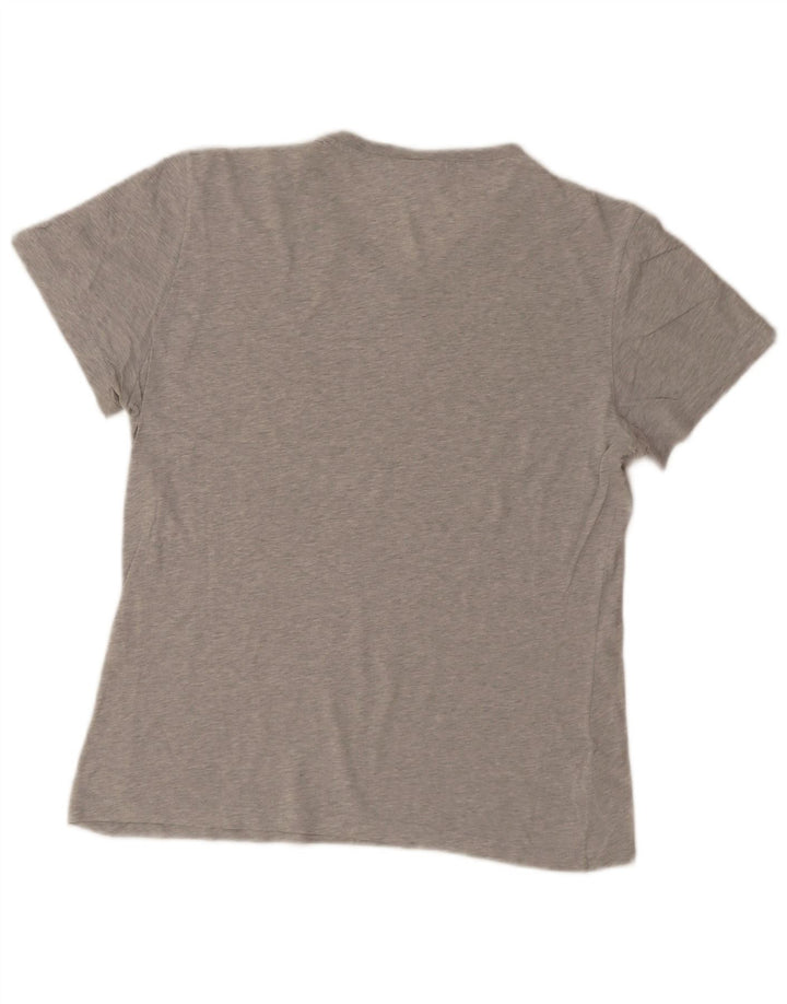 Lacoste Camiseta de corte regular para hombre talla 4 algodón gris medio