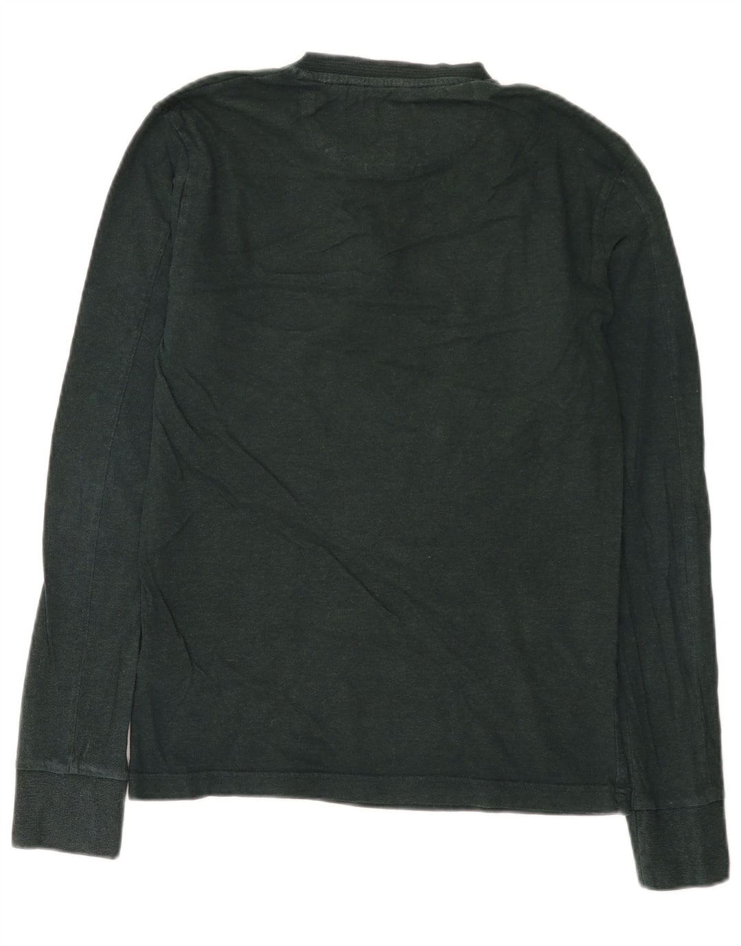 Superdry Hombre Top Manga Larga Algodón Verde Medio