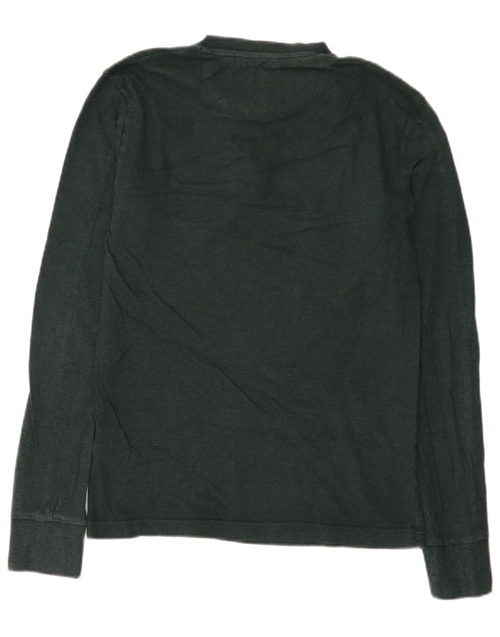 Superdry Hombre Top Manga Larga Algodón Verde Medio
