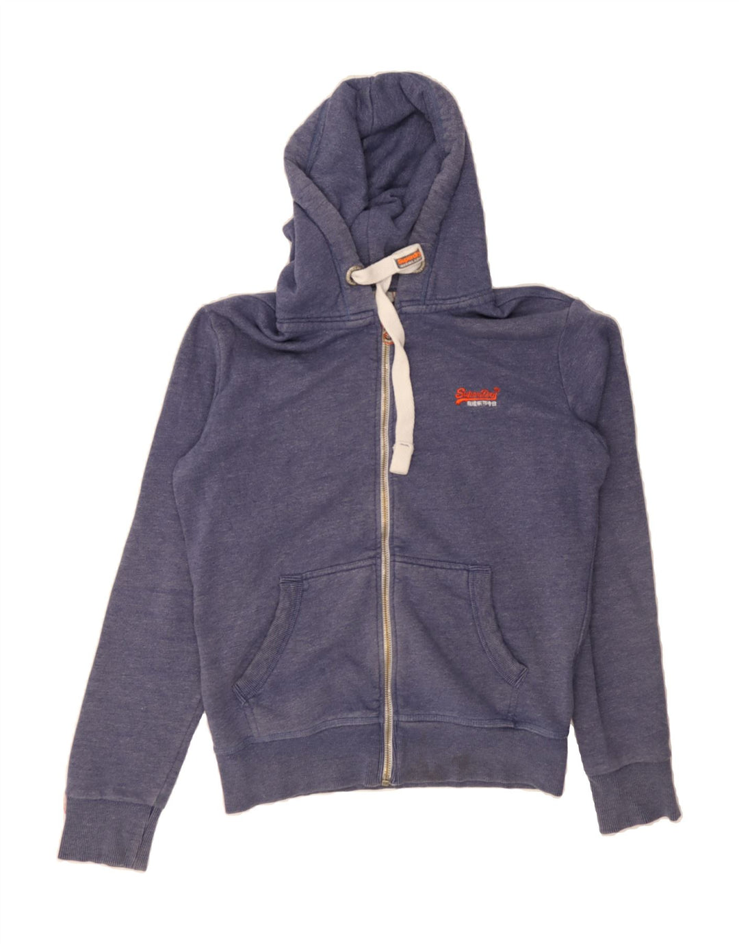 SUPERDRY Mens Zip Hoodie Sweater Medium Blue Cotton Vintage Superdry and Second-Hand Superdry from Messina Hembry 