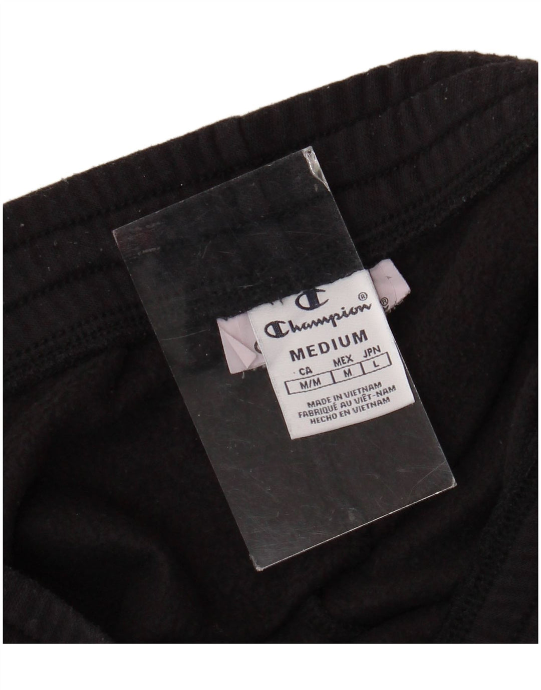 CHAMPION Pantalones de chándal de forro polar para hombre, talla mediana, negro