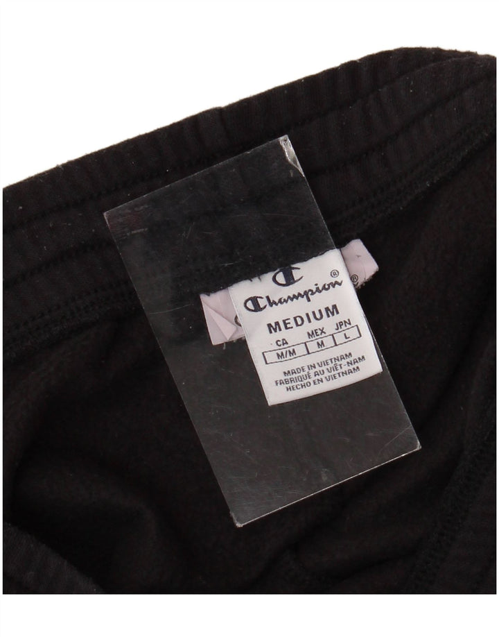 CHAMPION Pantalones de chándal de forro polar para hombre, talla mediana, negro