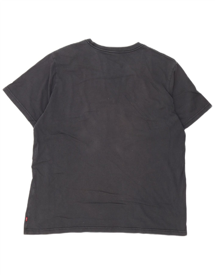 Levi's Camiseta con gráfico relajado para hombre, talla grande, gris