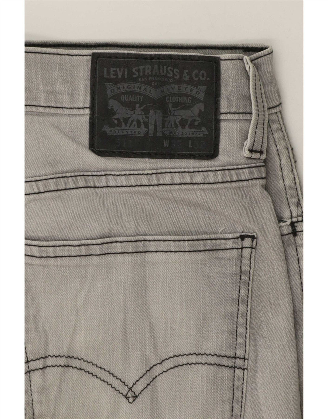 Levi's Hombre 511 Slim Jeans W32 L32 Algodón Gris