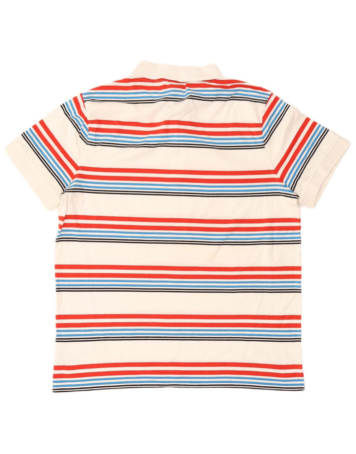 Polo de hombre Animal de algodón a rayas multicolor grande