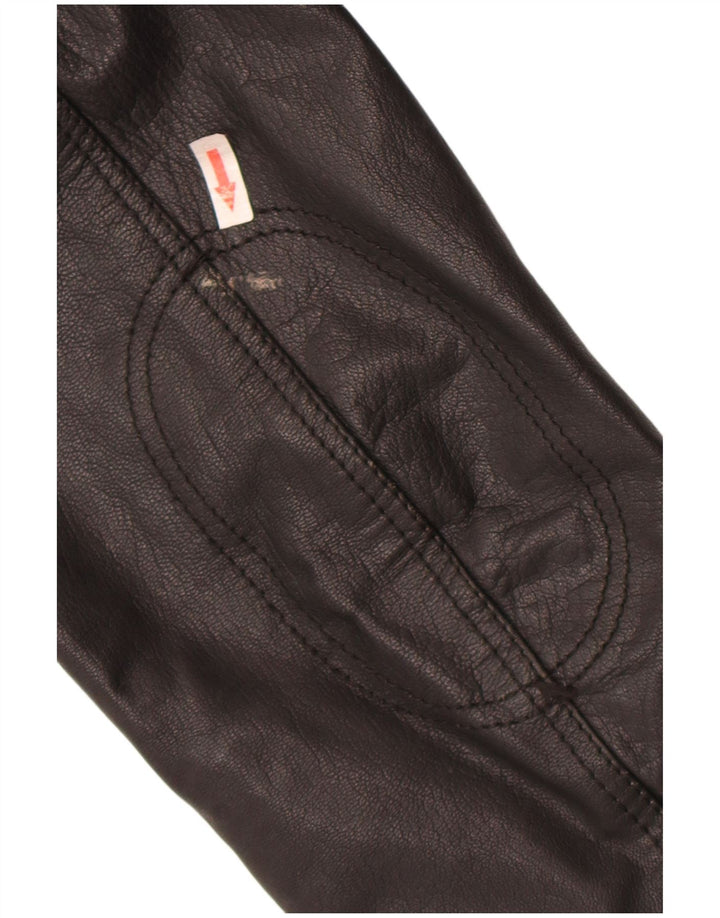 Jack & Jones Chaqueta Bomber de Cuero para Hombre UK 40 Large Black